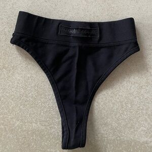 Maniere De Voir High Waisted Thong Size S - Branded Waist Patch
